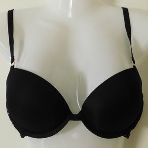 Calvin Klein black padded T-shirt bra~36C